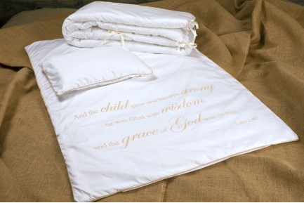 Luke 2:40 Beige Print