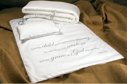 Luke 2:40 Grey Print