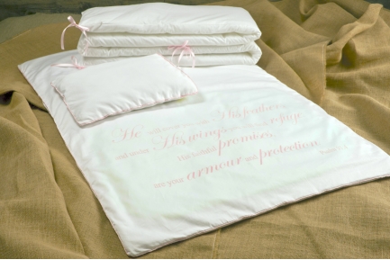 Psalm 91:4 Pink Print